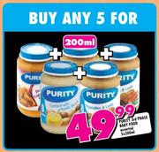 Purity 3rd Phase Baby Food Assorted-5 x 200ml