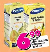 Purity 100% Fruit Juice Blend Assored-200ml Each