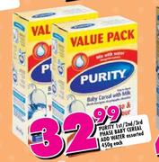 Purity 1st/2nd/3rd Phase Baby Cereal (Add Water) Assorted-450g Each