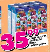 Clover Nutrikids Fruit Nectar Blend-6 x 200ml Per Pack