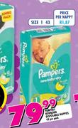 Pampers Newborn Disposable Nappies Size 1-Per Nappy