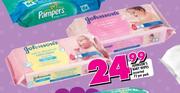 Johnson's Baby Wipes Assorted-72's Per Pack
