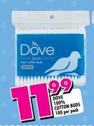 Dove 100% Cotton Buds-100's Per Pack