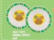 Jolly Tots Animal Bowls-Each