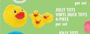 Jolly Tots 4-Piece Vinyl Duck Toys-Per Set