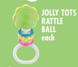 Jolly Tots Rattle Ball-Each