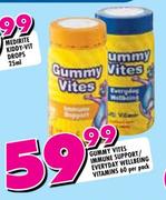 Gummy Vites Immune Support/Everyday Wellbeing Vitamin-60's Per Pack