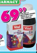 Vital Kids A-Z Multivitamin Chewable Tablets-60's Per Pack/Syrup-200ml Each