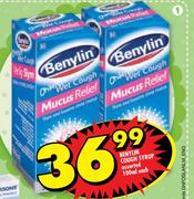 Benylin Cough Syrup Assorted-100ml Each