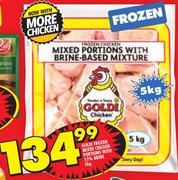 Goldi Frozen Mixed Chicken Portions With 15% Brine-5kg