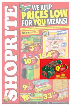 Shoprite : Prices Low (22 Sep - 08 Oct 2017), page 1