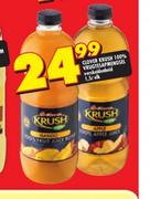 Clover Krush 100% Vrugtesapmengsel Verskeidenheid-1.5ltr Elk