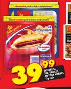 Enterprise Red/Smoked/No Pork Viennas-1kg Each