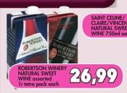 Robertson Winery Natural Sweet Wine Assorted-1ltr Pack Each