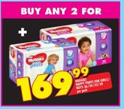 Huggies Nappy Pants For Girls/Boys-(36/34/32/38's)-2's Per Pack