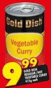 Gold Dish Regular/Hot Vegetable Curry-415g Each
