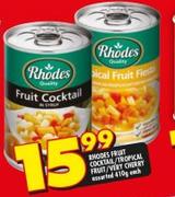 Rhodes Fruit Cocktail/Tropical Fruit/Very Cherry Assorted-410g Each