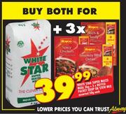 White Star Super Maize Meal-5kg + Royco Packet Soup Or Stew Mix Assorted-3 x 50g 