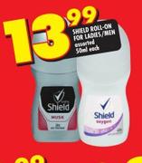 Shield Roll-On For Ladies/Men Assorted-50ml Each