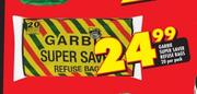 Garbie Super Saver Refuse Bags-20's Per Pack