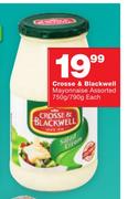 Crosse & Blackwell Mayonnaise Assorted-750/790g Each