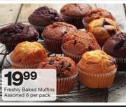 Freshly Baked Muffins Assorted 6 Per Pack
