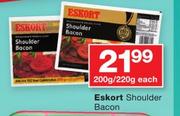 Eskort Shoulder Bacon-200g/220g Each