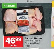 Farmer Brown Fresh 8 Piece Chicken Braai Pack-Per Kg