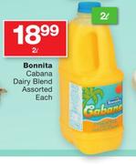 Bonnita Cabana Dairy Blend Assorted-2Ltr