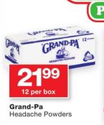 Grand-Pa Headache Powders-12 Per Box
