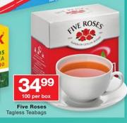 Five Roses Tagless Teabags-100 Per Box