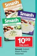 Smash Instant Mesh Potato Assorted-104g Each
