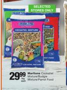 Marltons Cockatiel Mixture/Budgie Mixture/Parrot Food-1Kg Each 