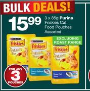 Purina Friskies Cat Food Pouches Assorted-3 x 85g
