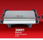 Platinum 4 Slice Sandwich Press
