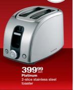 Platinum 2 Slice Stainless Steel Toaster
