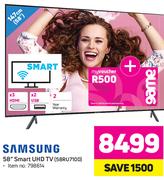 SAMSUNG 58" Smart UHD Tv - 58RU7100