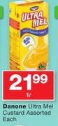 Danone Ultra Mel Custard-1ltr Each