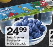 Smurfberries Blueberries-3 x 40g Per Pack