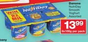 Danone Nutriday Smooth Yoghurt-6 x 100g Per Pack