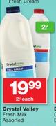 Crystal Valley Fresh Milk-2ltr Each