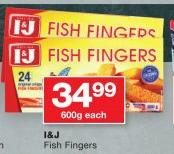 I&J Fish Fingers-600g Each