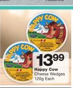 Happy Cow Cheese Wedge-120g Each