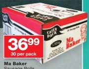 Ma Baker Sausage Rolls 30 Per Pack