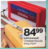 Lancewood Cheddar/Gauda-900g Each