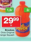 Brookes Oros Original Orange Squash-2ltr