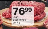 Lean Beef Mince-Per Kg