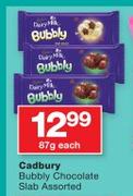 Cadbury Bubbly Chocolate Slab-87g Each