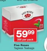 Five Roses Tagless Teabags-200 Per Pack
