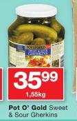 Pot O Gold Sweet & Sour Gherkins-1.55Kg